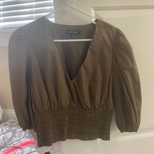 Size Medium olive green Intermix top, worn once